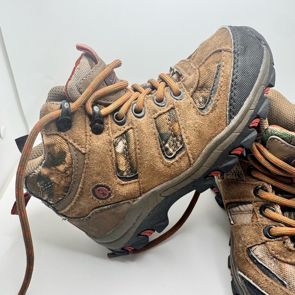Coleman Griz Jr. Hiker Outdoor Boots Boys Toddler Size 11 Brown Leather and Camo - Picture 6 of 13